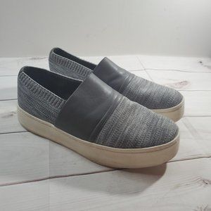 Vince Sneakers 9.5M Womens Platform Gray Slip On Comfort Shoes